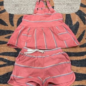 Tea Collection Pink and Blue Kids Shorts Set
